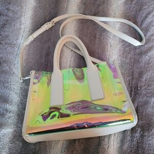 Iridescent White Tote Bag